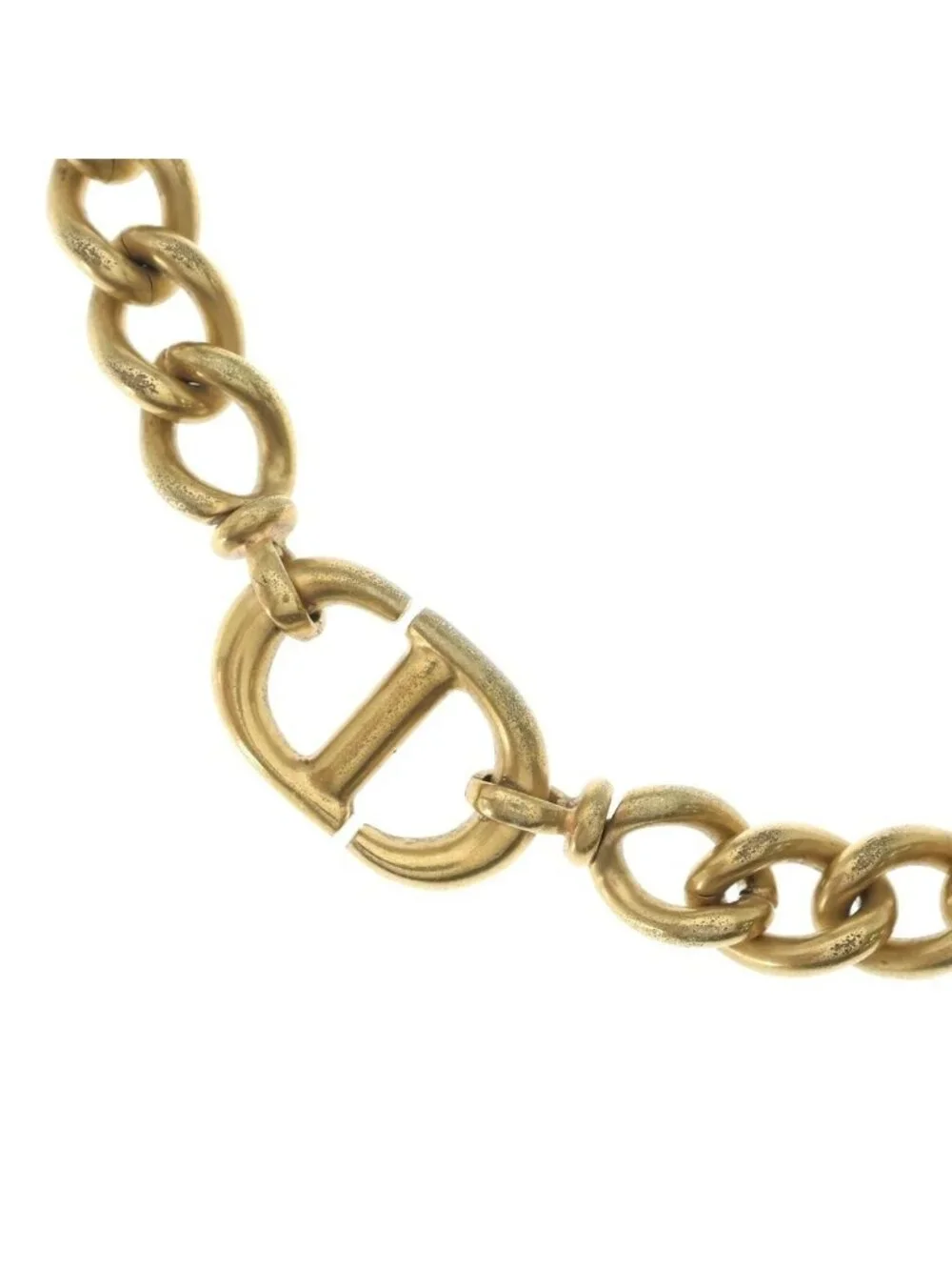 Dior CD Logo Chain Necklace Gold